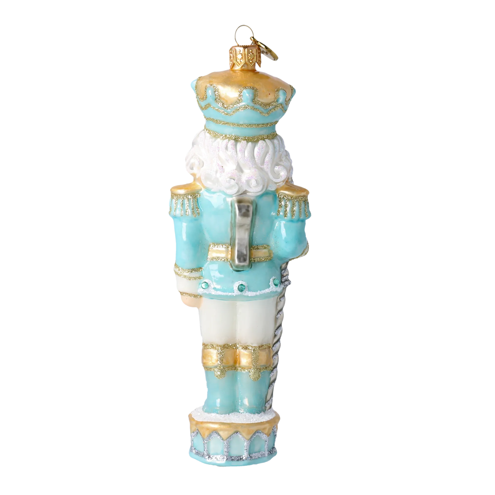 Icing Nutcracker. Handmade Glass Christmas ornament. 2020-698
