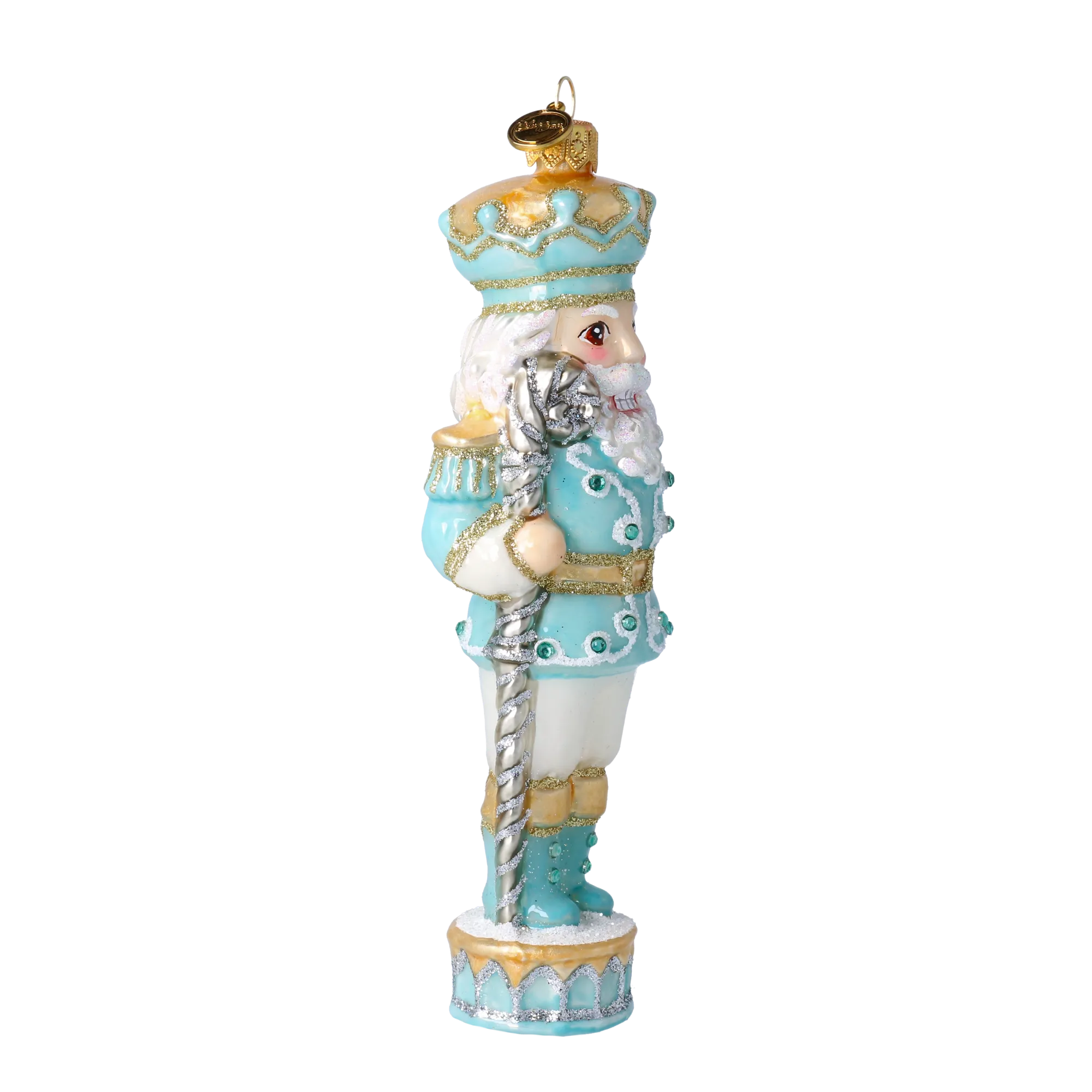 Icing Nutcracker. Handmade Glass Christmas ornament. 2020-698