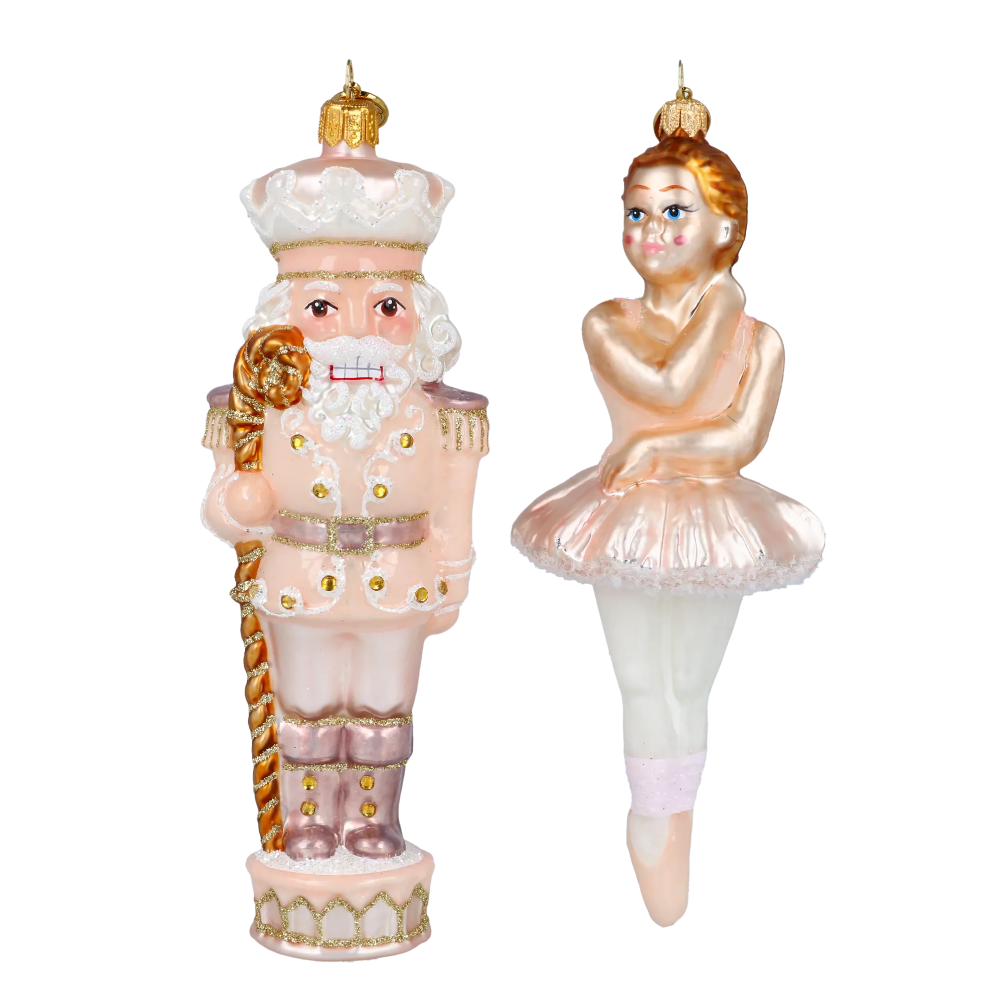 Blush Silk Waltz | Hand-Painted Glass Ornament | Blubom 2020-699