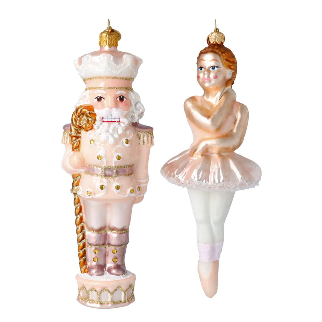 Blush Silk Waltz | Hand-Painted Glass Ornament | Blubom 2020-699