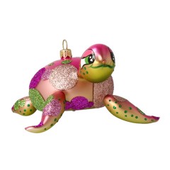 Drifting Turtle in Tropical Bloom