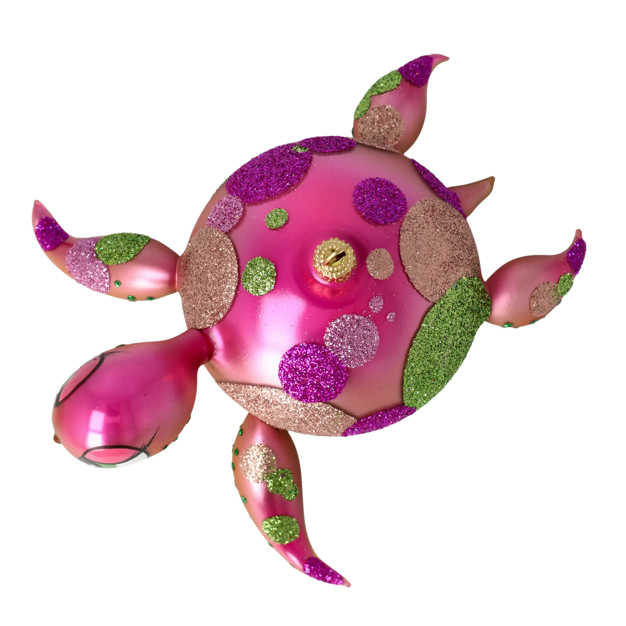 Turtle-Friend from the Ocean. Handmade Glass Christmas ornament. 2021-001