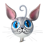 Inquisitive Familiar | Hand-Painted Glass Ornament | Blubom 2021-002