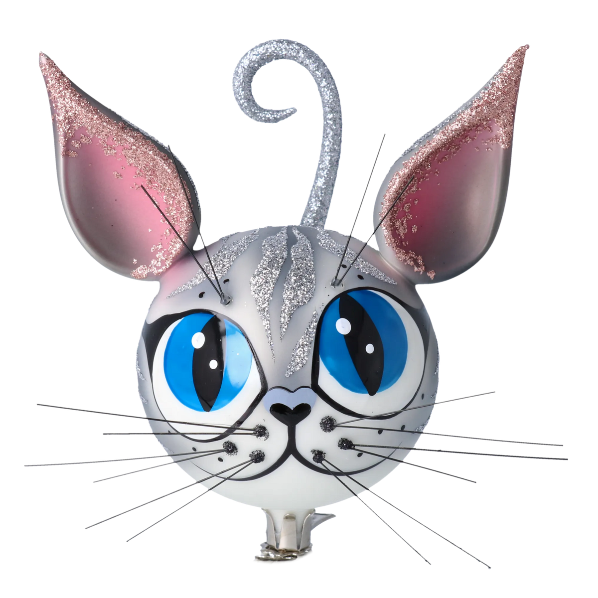 Inquisitive Familiar | Hand-Painted Glass Ornament | Blubom 2021-002