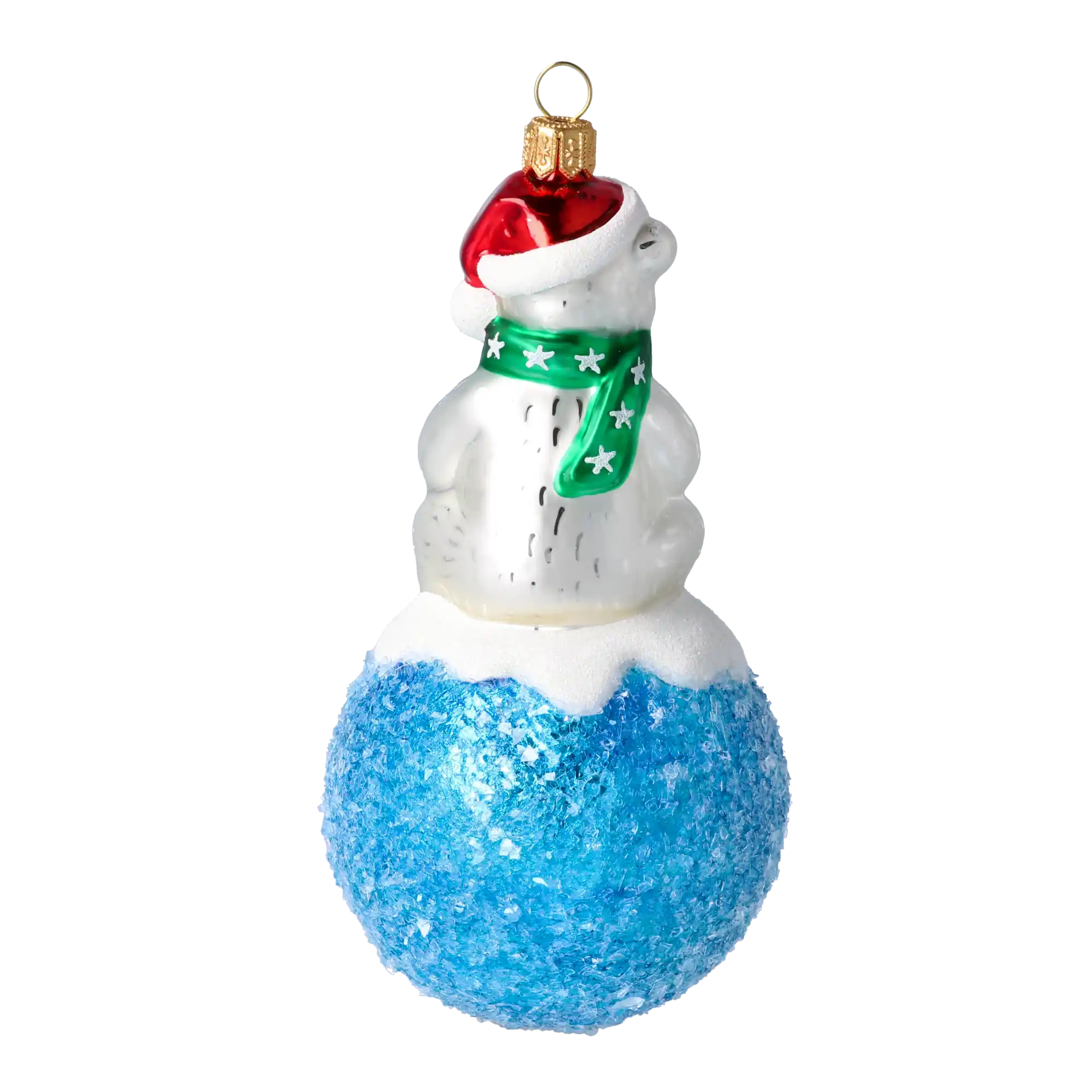 Miś Na Kuli z Pingwinkiem Szklana Ozdoba Kraina Lodu
