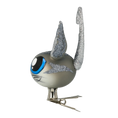 Load image into Gallery viewer, Silver Sapphire Kitten Premium christmas glass ornament 2021-009
