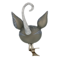 Load image into Gallery viewer, Silver Sapphire Kitten Premium christmas glass ornament 2021-009
