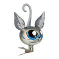 Load image into Gallery viewer, Silver Sapphire Kitten Premium christmas glass ornament 2021-009

