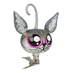 Curious Sterling Prowler | Hand-Painted Glass Ornament | Blubom 2021-011