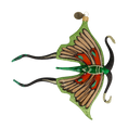 Load image into Gallery viewer, Butterfly Summer Winged Gardener. Handmade Glass Christmas ornament. 2021-017
