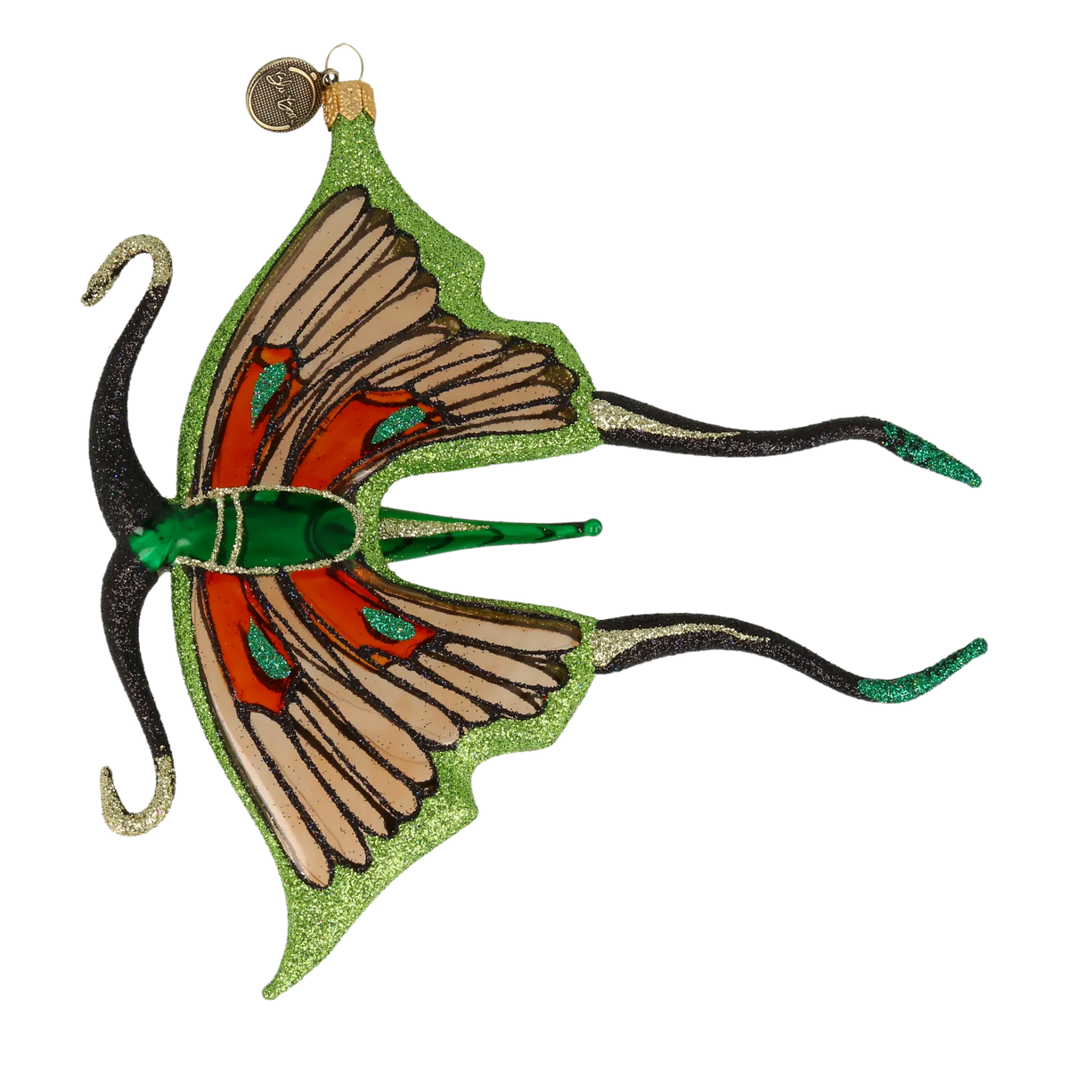 Nocturnal Ribbon Spirit | Hand-Painted Glass Ornament | Blubom 2021-017
