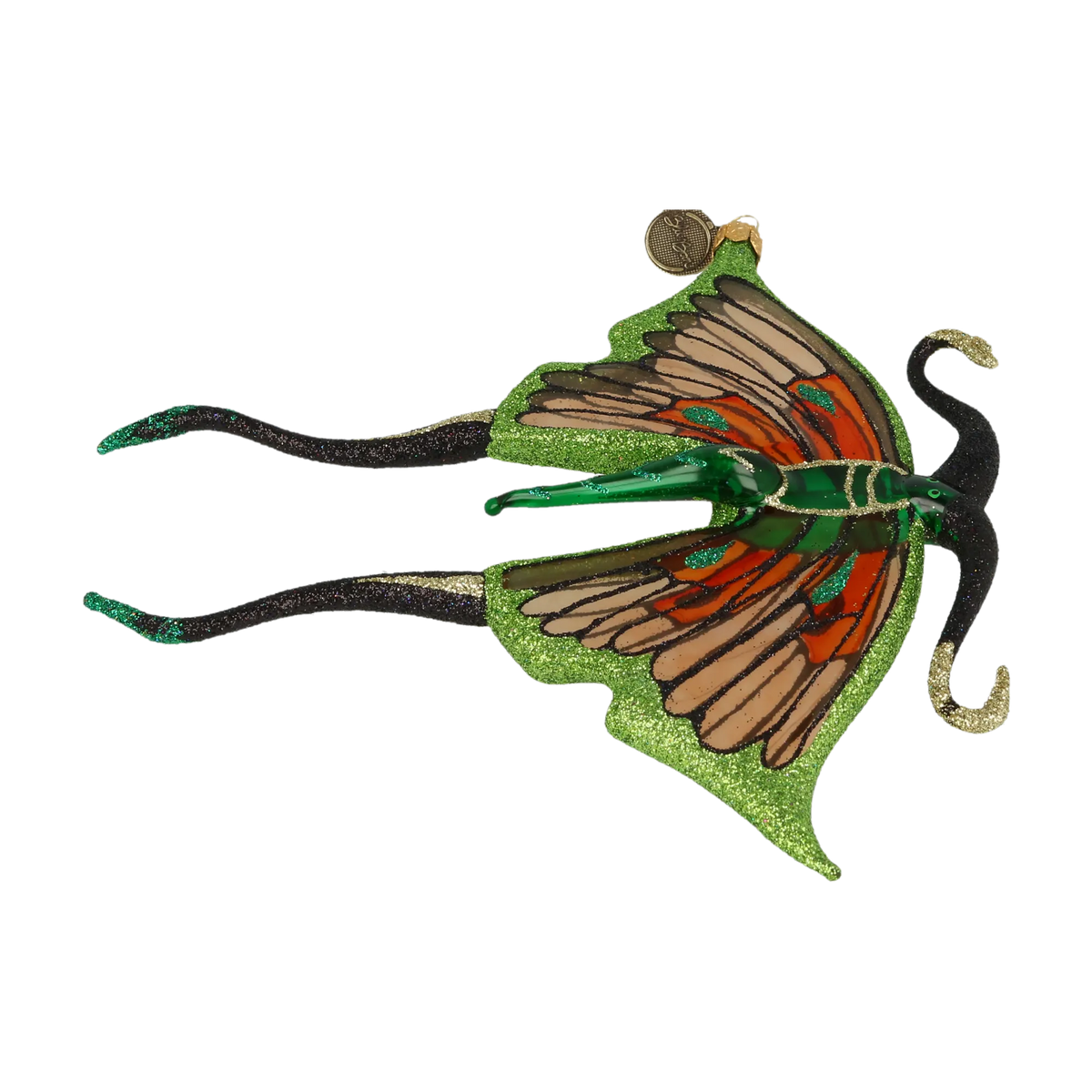 Nocturnal Ribbon Spirit | Hand-Painted Glass Ornament | Blubom 2021-017