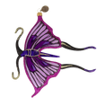 Załaduj obraz do przeglądarki galerii, Butterfly - Floral Wanderer. Handmade Glass Christmas ornament. 2021-018
