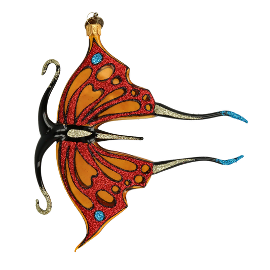 Butterfly Fire Dancer. Handmade Glass Christmas ornament. 2021-019