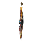 Amber Tailed Sovereign | Hand-Painted Glass Ornament | Blubom 2021-019