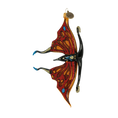 Załaduj obraz do przeglądarki galerii, Butterfly Fire Dancer. Handmade Glass Christmas ornament. 2021-019
