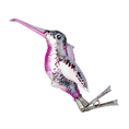 Załaduj obraz do przeglądarki galerii, Silver Magenta Hummingbird Premium christmas glass ornament 2021-023
