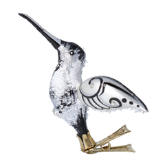 Hovering Hummingbird in Ink & Pearl