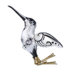 Hummingbird of Midnight Frost | Hand-Painted Glass Ornament | Blubom 2021-027