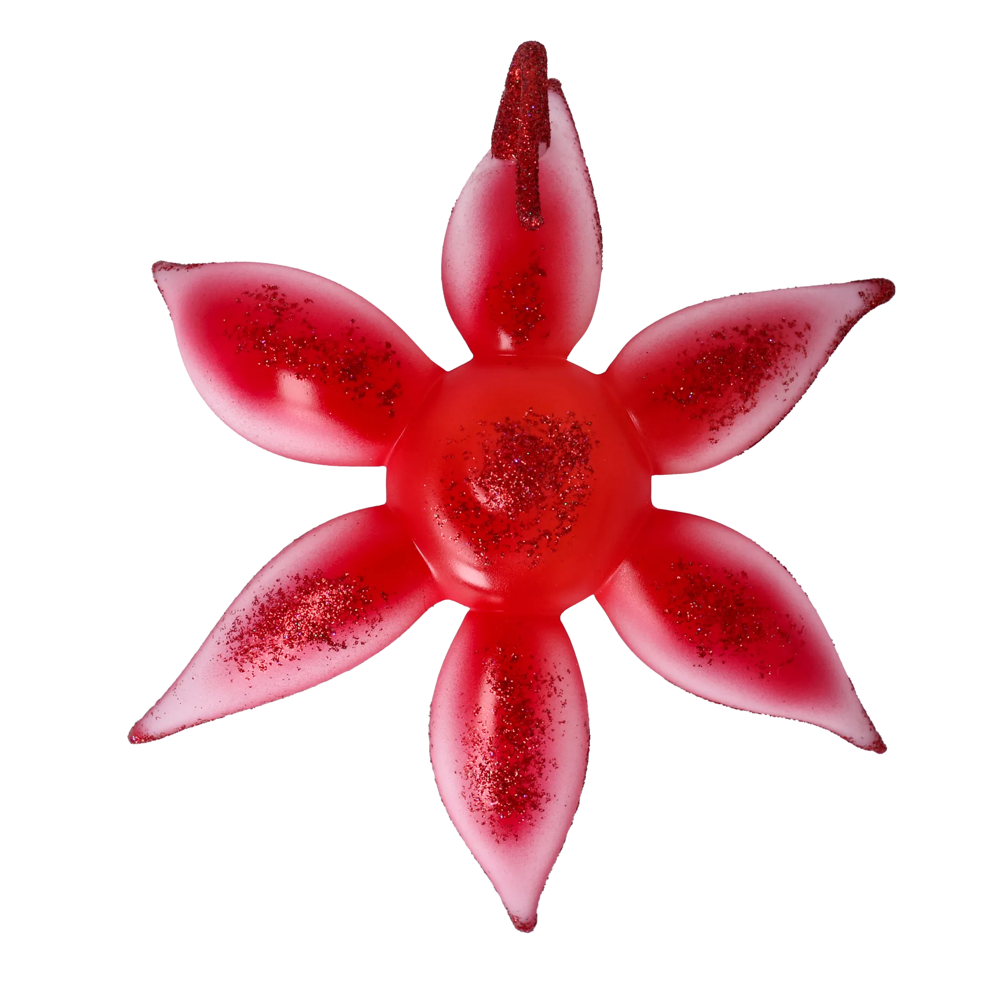Crimson Stargazer Lily Premium christmas glass ornament 2021-031