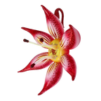 Sovereign Crimson Radiance | Hand-Painted Glass Ornament | Blubom 2021-031