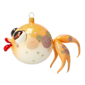 Bold Amber Sovereign | Hand-Painted Glass Ornament | Blubom 2021-036