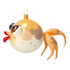 Bold Amber Sovereign | Hand-Painted Glass Ornament | Blubom 2021-036