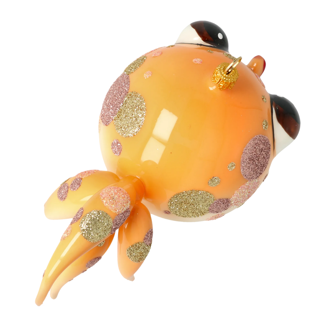Bold Amber Sovereign | Hand-Painted Glass Ornament | Blubom 2021-036