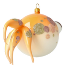 Bold Amber Sovereign | Hand-Painted Glass Ornament | Blubom 2021-036