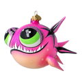 Audacious Magenta Marauder | Hand-Painted Glass Ornament | Blubom 2021-038