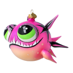Audacious Magenta Marauder | Hand-Painted Glass Ornament | Blubom 2021-038