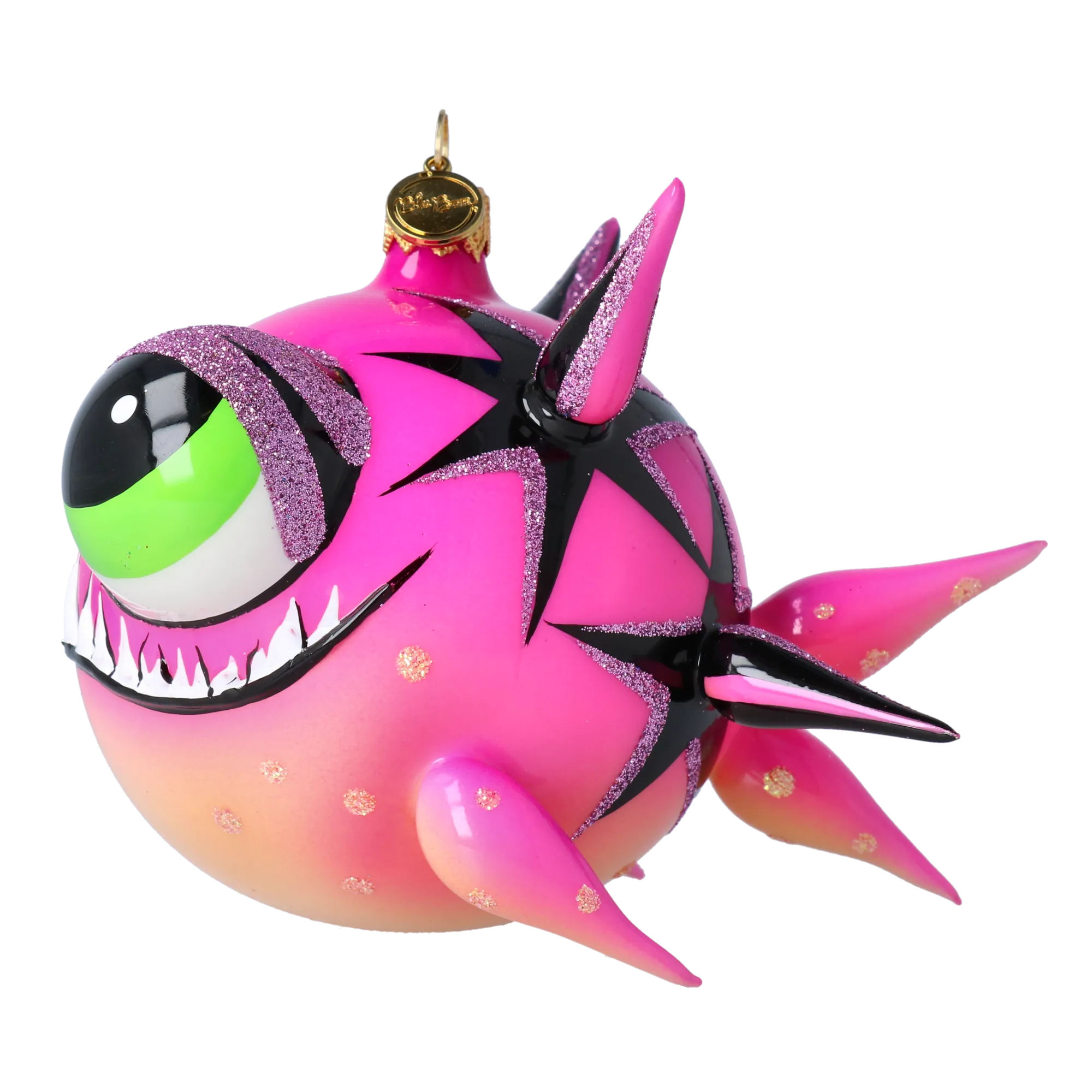 Fish -Pink Predator - Fancy Glass Decoration. 2021-038