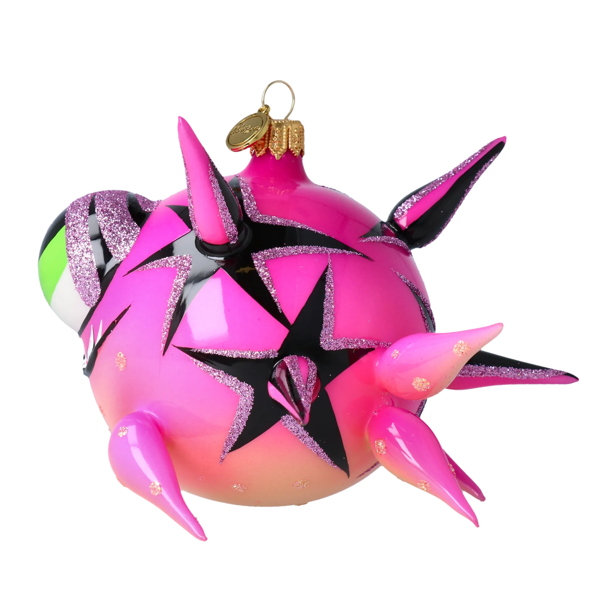 Audacious Magenta Marauder | Hand-Painted Glass Ornament | Blubom 2021-038