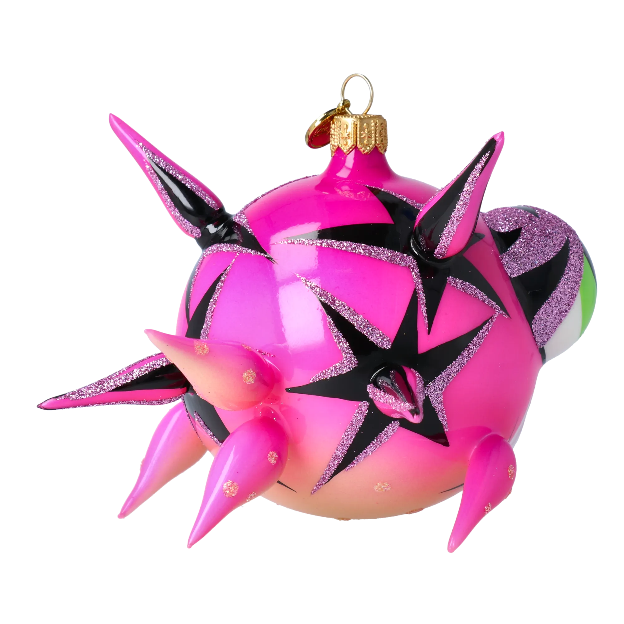 Fish -Pink Predator - Fancy Glass Decoration. 2021-038