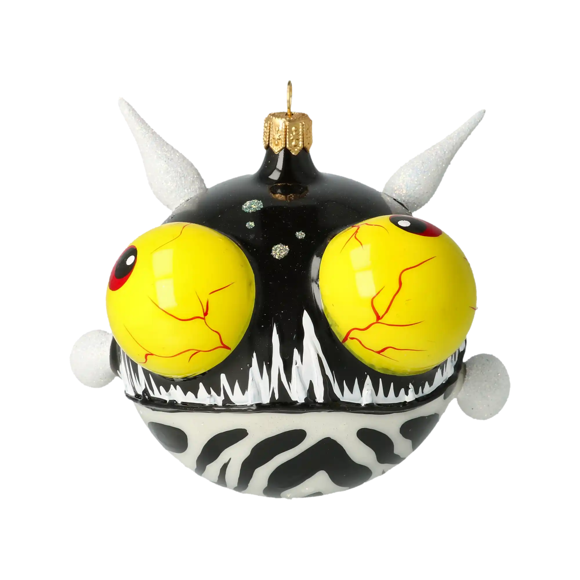 Ręcznie wykonana szklana ozdoba świąteczna z motywem ryby Głęboka Morska Groźba