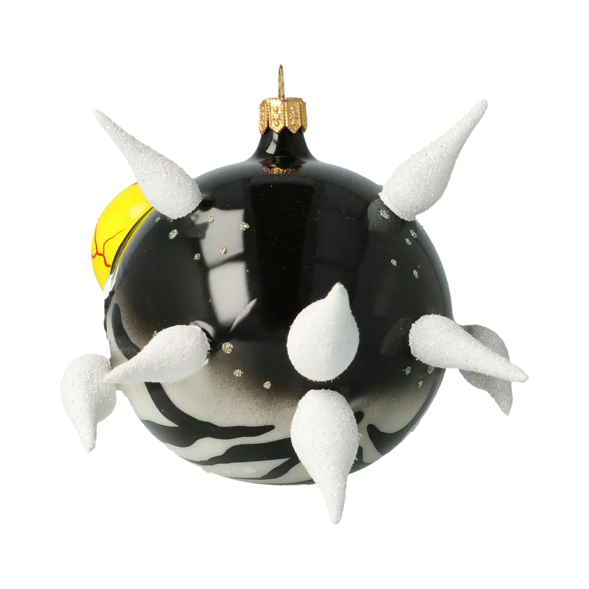 Ręcznie wykonana szklana ozdoba świąteczna z motywem ryby Głęboka Morska Groźba