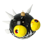 Fevered Midnight Sentinel | Hand-Painted Glass Ornament | Blubom 2021-040