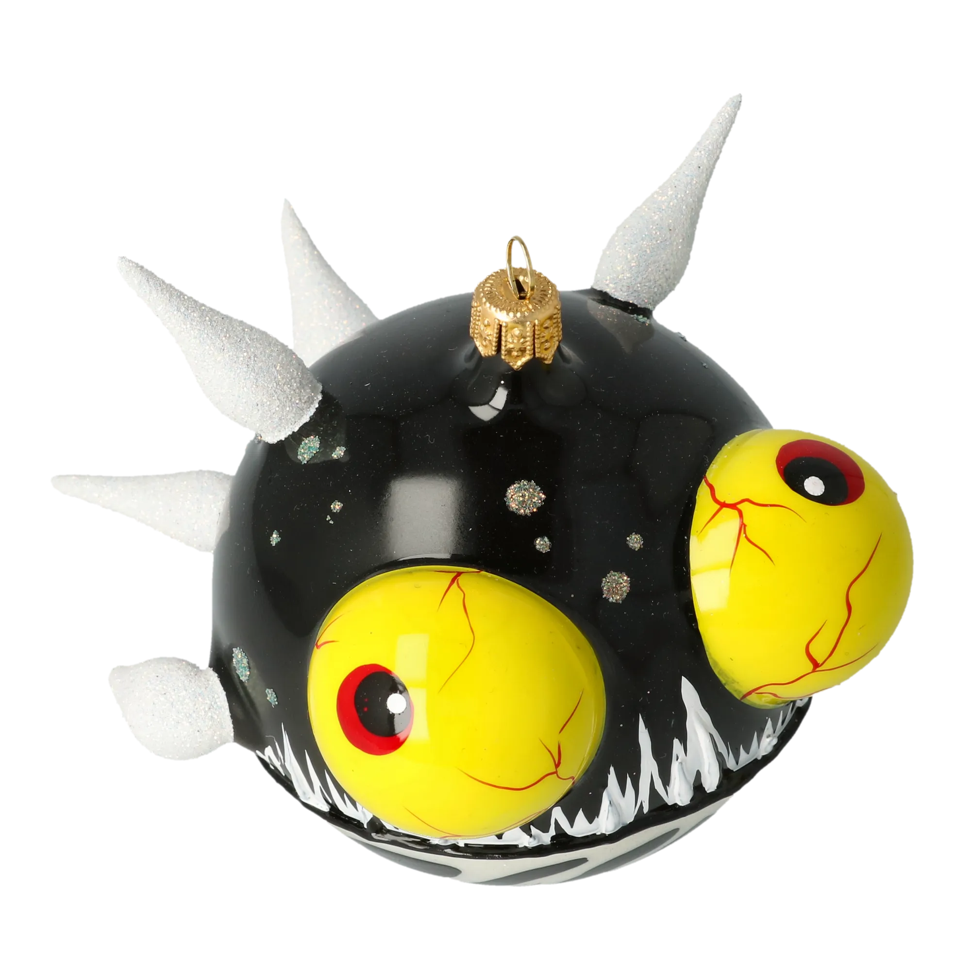 Deep Sea Menace Fish Handmade Glass Christmas ornament. 2021-040