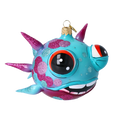 Load image into Gallery viewer, Spiny fish. Handmade Glass Christmas ornament. 2021-044
