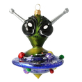 Załaduj obraz do przeglądarki galerii, Galactic Visitor Glass Alien Handmade free blown decoration glass Christmas tree ornament 2021-049
