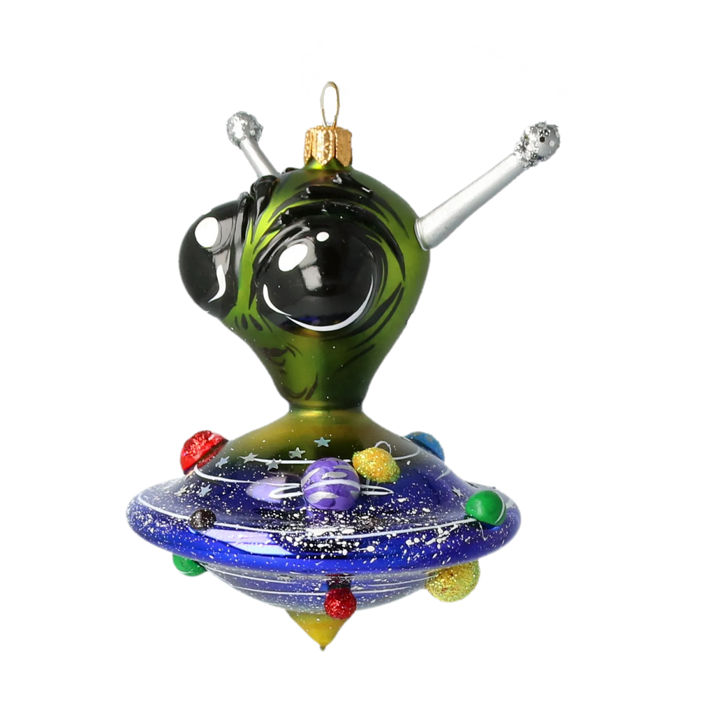 Silent Voyager | Hand-Painted Glass Ornament | Blubom 2021-049