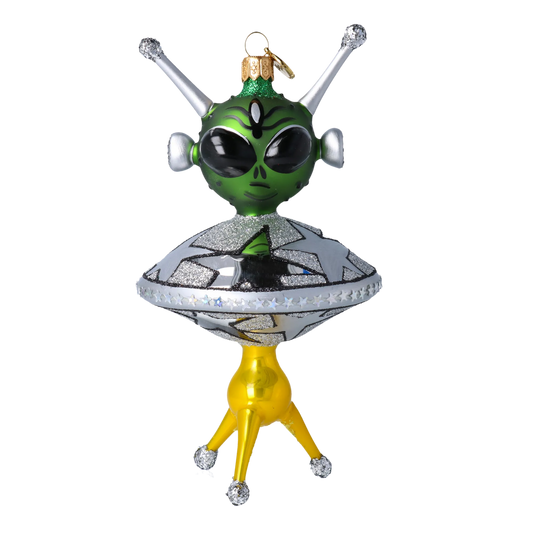 Cosmic Explorer Glass Alien Handmade free blown decoration glass Christmas tree ornament 2021-050