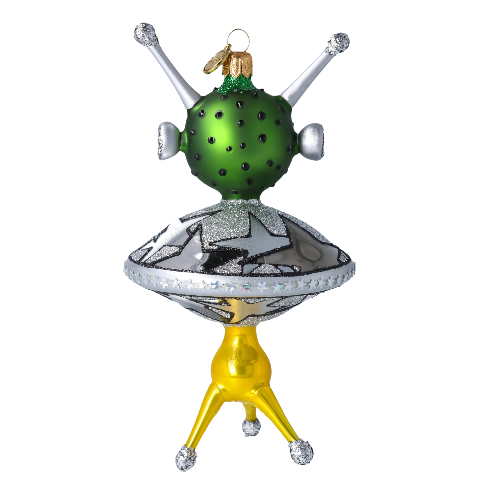 Cosmic Explorer Glass Alien Handmade free blown decoration glass Christmas tree ornament 2021-050
