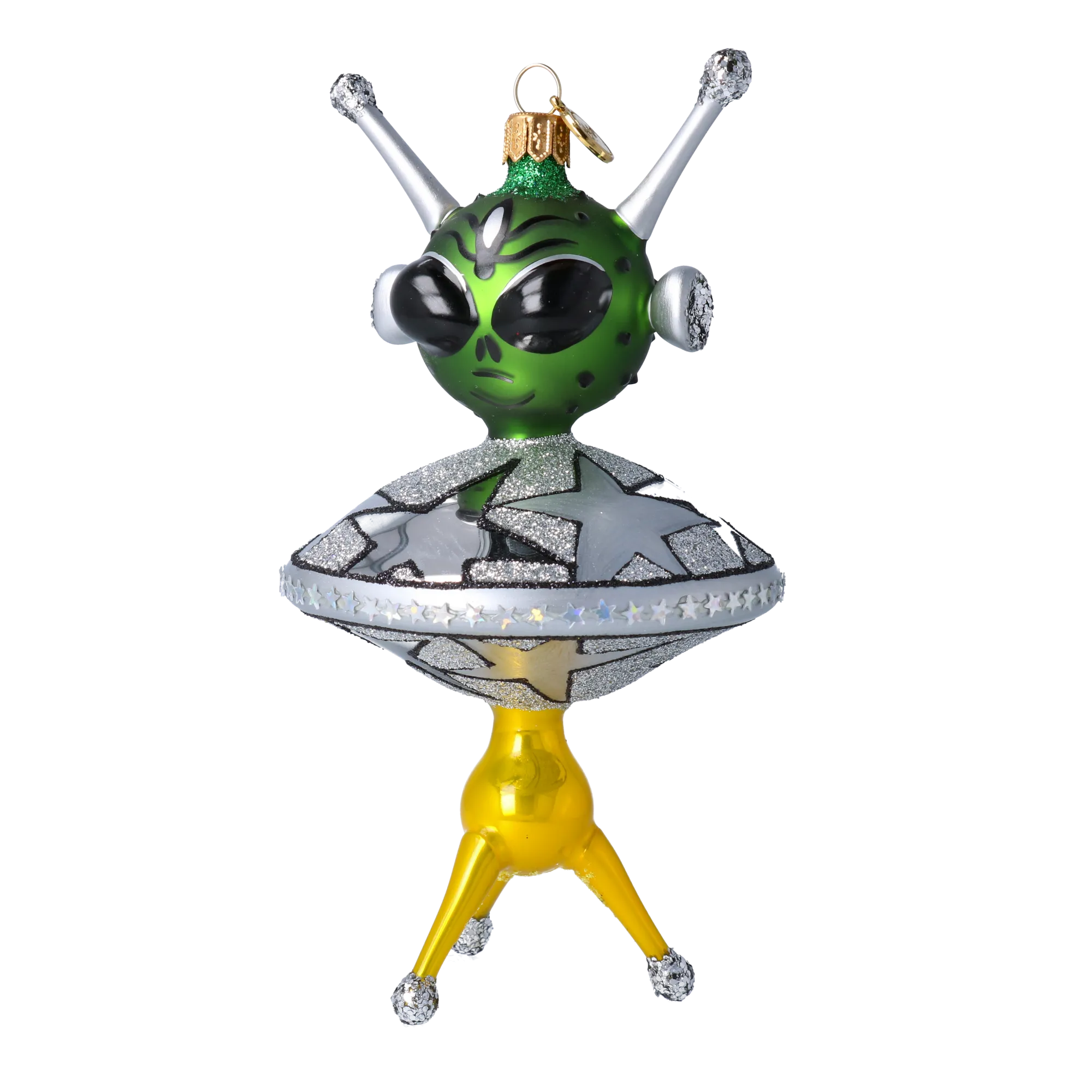 Cosmic Explorer Glass Alien Handmade free blown decoration glass Christmas tree ornament 2021-050