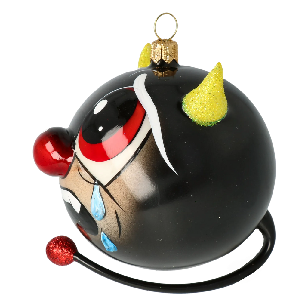 Penitent Mischief | Hand-Painted Glass Ornament | Blubom 2021-051