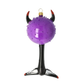 Load image into Gallery viewer, Devil's Bomb - Scarlet Smile. Handmade Glass Christmas ornament. 2021-052
