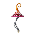 Load image into Gallery viewer, Honeyglow Toadstool Mushroom  Handmade Glass Christmas ornament 2021-057
