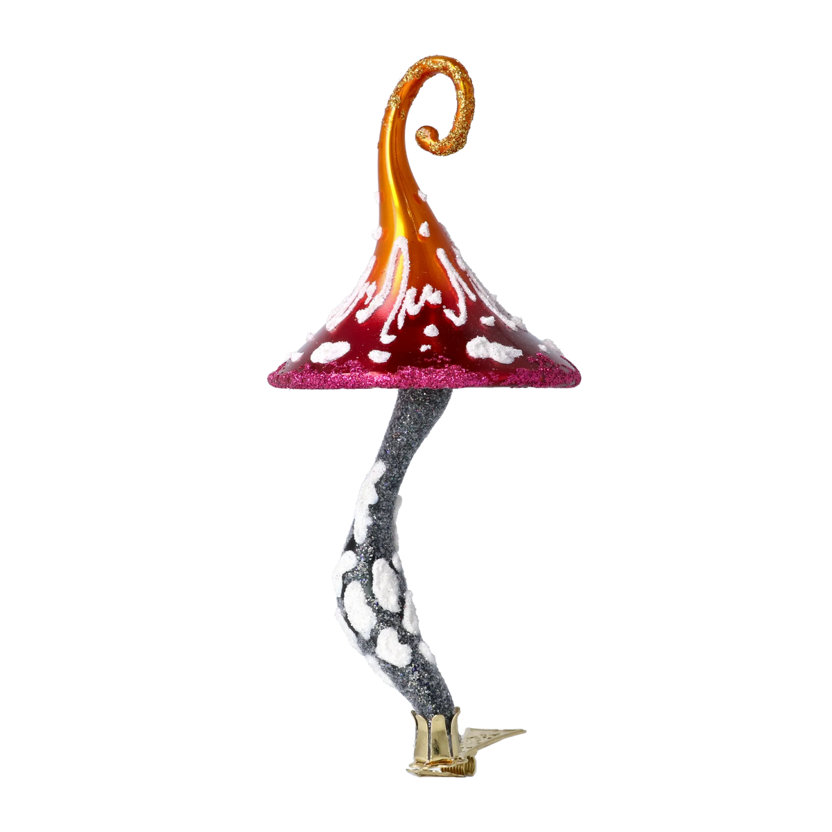 Sinuous Ember Spore | Hand-Painted Glass Ornament | Blubom 2021-057