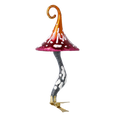 Load image into Gallery viewer, Honeyglow Toadstool Mushroom  Handmade Glass Christmas ornament 2021-057
