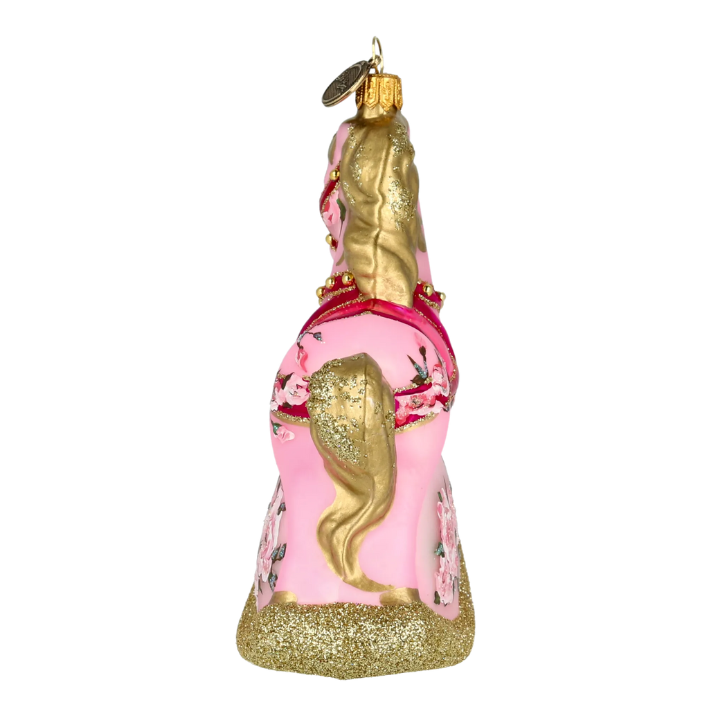 Serene Petal Steed | Hand-Painted Glass Ornament | Blubom 2021-058